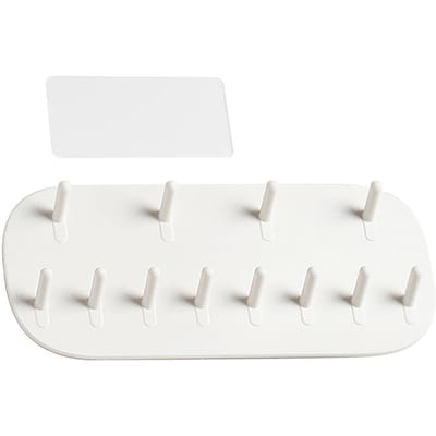 Wandgemonteerd Sieradenrek Kettingen Armbanden Ringen Organizer Zonder Boren Sieraden Hanger white