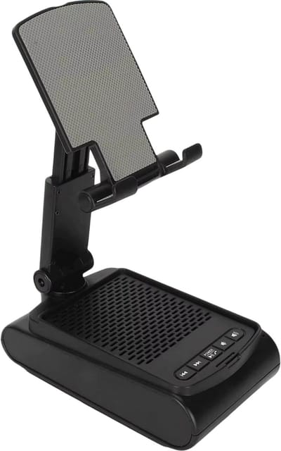 Draadloze 5.1 luidspreker met telefoonhouder en luie desktopstandaard – geschikt voor telefoons en tablets – Zwart – ingebouwde 1500mAh batterij – verstelbare hoogte voor optimaal gebruiksgemak