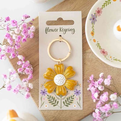 Something Different - Yellow Daisy Sleutelhanger - Multicolours