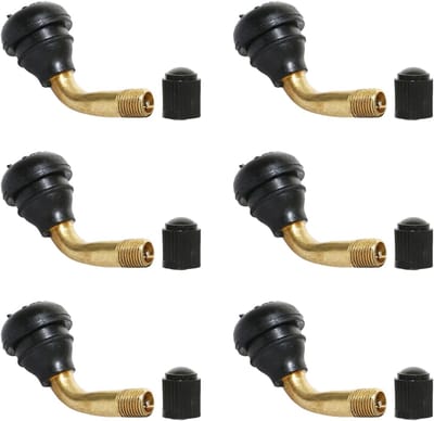 Dailygoods- Scooterventielen 90 Graden - 6 Stuks - Voor Motorfietsen/Scooters - Antislip - Lichtgewicht - Duurzaam - Ventielen