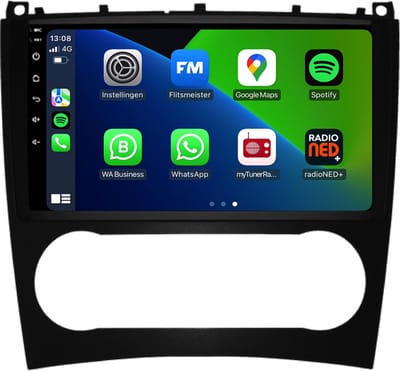 Carplay autoradio voor Mercedes C-Klasse | W203 | CLC W203 | CLK W209 | 2004 t/m 2011 | Android 13 | Draadloos Apple Carplay & Android Auto | 2GB + 32GB | 8-Core processor | Davilon | 2025 model | Bluetooth & Wifi