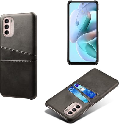 Hybride Backcover met Opbergvakjes voor Motorola Moto G31/G41 _ Zwart