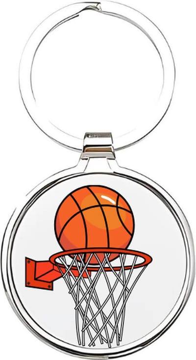 Akyol - basketball Sleutelhanger - Basketbal - basketballers - cadeau - sport sleutelhanger - sport - hoopers - gepersonaliseerd - basketballers - sleutelhanger voor basketballers - sleutelhanger voor jongens - bal - ballen - 4 x 7,5 CM