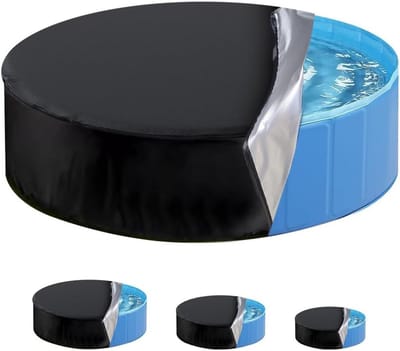 Ronde zwembadhoes 80 x 30 cm met trekkoord, waterdicht en stofdicht, ideaal voor zwembaden en tanks