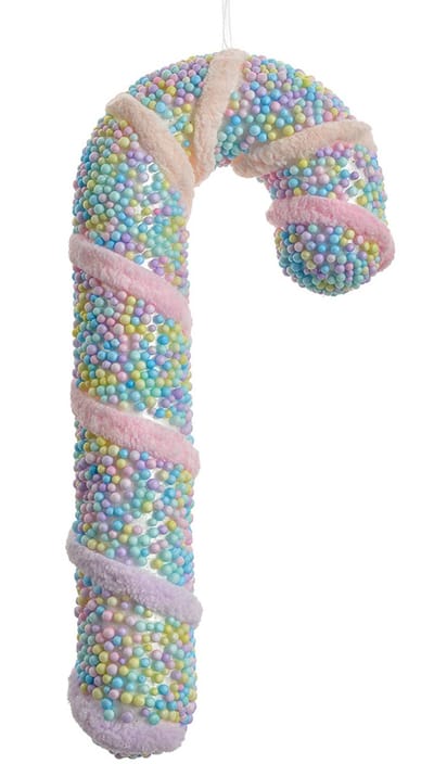 Clayre & Eef Kersthanger Zuurstok 20 cm Roze Kunststof
