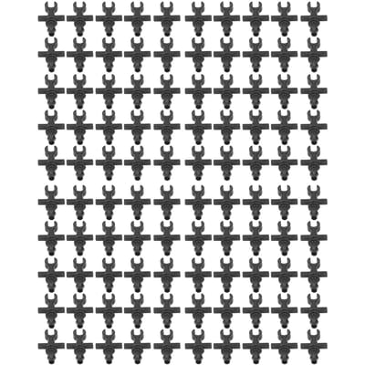 100 Stuks 4/7mm Slang Micro-stekelige Einddoppen Irrigatie Fitting Kit voor Tuinen Landschapsarchitectuur Gazons gray