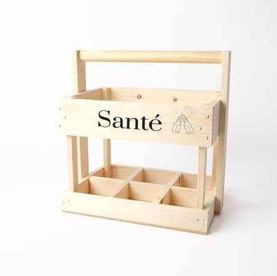 Bierkrat - Houten krat - Bierkrat hout - Bier cadeau - Houten bierkrat - Santé - bier cadeau - kadootje - cadeau