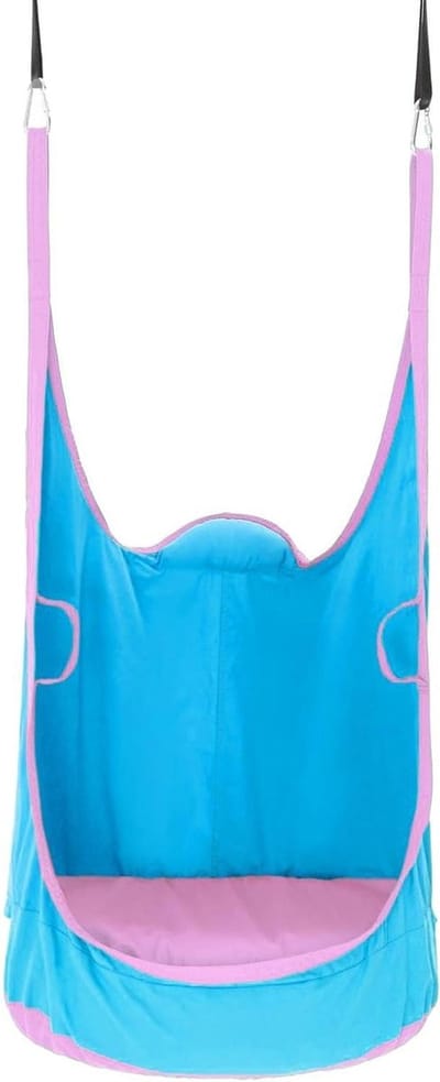 Kinderhangstoel - Sensorische stoel Schommelstoel - Ontspannen en spelen - Kikkermotief - 135 x 75 cm - Blauw