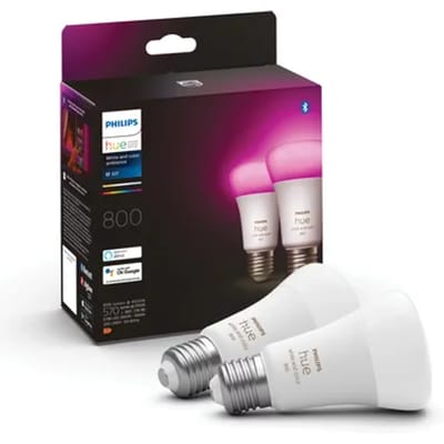 Philips Hue Ledspot Wit En Gekleurd Licht E27 6,5w 2 Stuks
