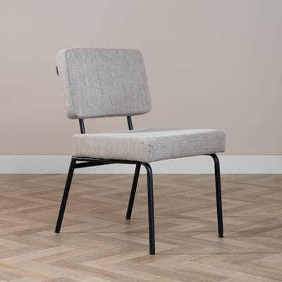 Bronx71® Scandinavische eetkamerstoel Espen taupe gerecyclede stof - stoel