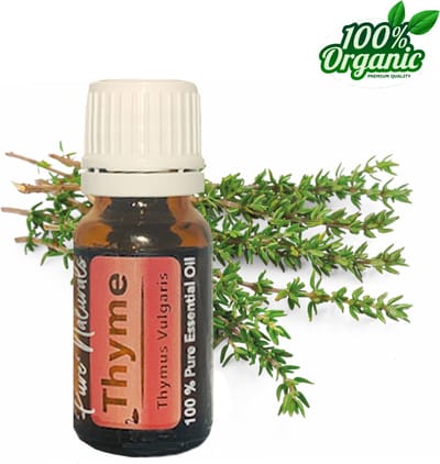 Thyme etherische Olie 10 ml | Tijm olie | 100% PUUR | Bio | Essentiële olie Aromatherapie | Olie diffuser | Geschikt voor inname | Pure Naturals