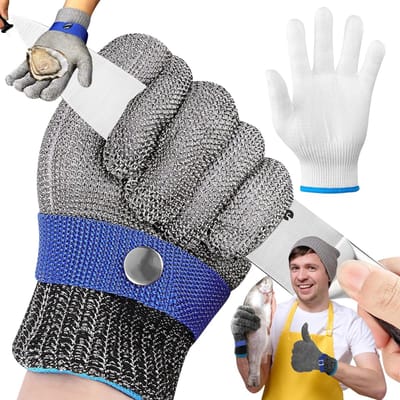 HEZIVO® Oesterhandschoen RVS - Snijbestendige Handschoen - Slagershandschoen