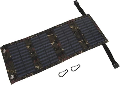Opvouwbaar Zonnepaneel - Draagbare Oplader - Buiten Opladen - Monokristallijn Hoog Rendement - 20 Watt - Zwart