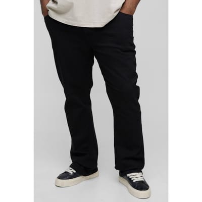 Plus Essential Skinny Flared Fit Jeans | True Black | Size 54