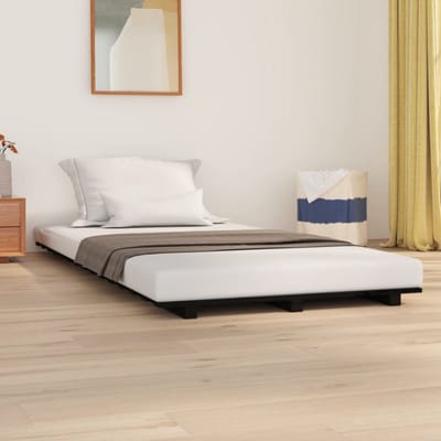 Vloerbed – Laag Bedframe – Minimalistisch Design – Stevig en Comfortabel – Geschikt voor Elke Slaapkamer - Zwart