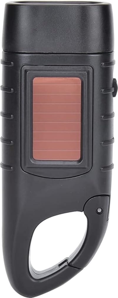 PolkaHome Op Zonne-energie Oplaadbare LED-zaklamp, Survival Gear Zelfaangedreven Oplaadzaklamp, LED Noodverlichting Zaklamp - Beste voor Kamperen Outdoor Klimmen Rugzak Wandelen