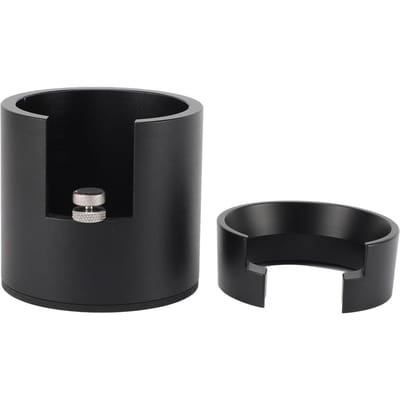 Porte-filtre à café avec entonnoir de dosage 58mm Alliage d'aluminium Rond Porte-filtre de machine à café L noir
