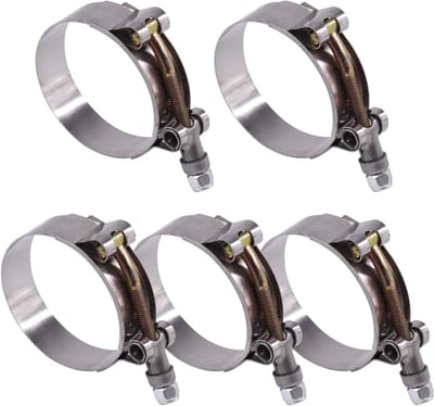 5 Stuks RVS T-Bolt Slangklemmen 57-65mm voor Turbo Inlaat en Intercooler Slangen