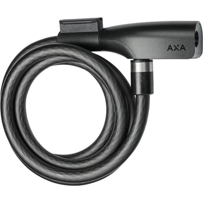 AXA Resolute 10-150 Kabelslot – 150 cm – 10 mm – Automatische kliksluiting – Inclusief framehouder – Matzwart