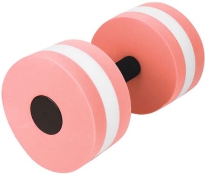 Cosensi - Floating Dumbbell - Water Dumbbells - Voor onderwater fitness - Pink & White - Aqua Gym - Ideaal voor zwembad oefeningen - Uniek ontwerp
