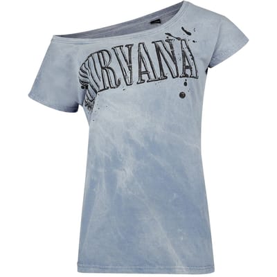 Nirvana T-shirt - In Utero Collage - L tot XXL - voor Vrouwen - lichtblauw