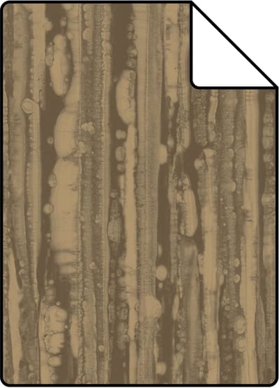 Proefstaal Origin Wallcoverings behang strepen glanzend koper bruin - 26,5 x 21 cm - 346643-S