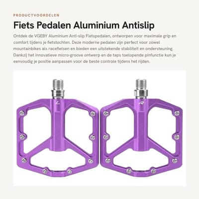 Dailygoods- Fietspedalen Aluminium Antislip - Mountainbike Platform - Du-lagersysteem - Verminderde Windweerstand - Ruim Vlak Gebied - Hoog Laadvermogen - Fietsplatformpedalen