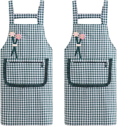Werk schorten - Keuken schorten - Koken en bakken - Met handige zakken - 2 stuks - Zwart