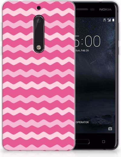 Nokia 5 TPU bumper Waves Pink