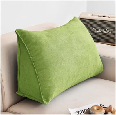 Driehoekige Kussens - Wigbankkussen Leeskussen - Comfort Verhogend - Lendensteun - 60 x 35 x 20 cm - Groen