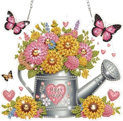 Diamant Schilderen Hangende Ornamenten voor Volwassenen en Kinderen, Creatieve Suncatchers Kits voor Raamdecoratie en Wandversiering, Unieke Kristallen Geschenken