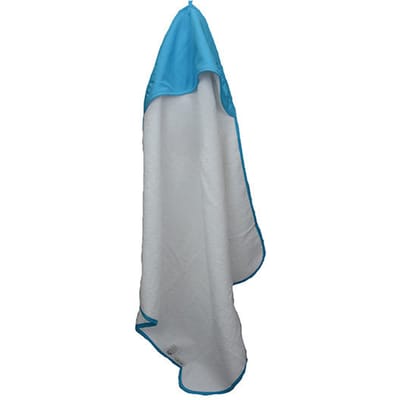 ARTG Baby handdoek met capuchon (Wit/Aqua Blauw)