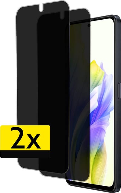 Screenprotector - Geschikt voor OPPO A58 - 2 Stuks - Privacy Filter - Beschermglas - Gehard Glas - Tempered Glass - Screen Protector