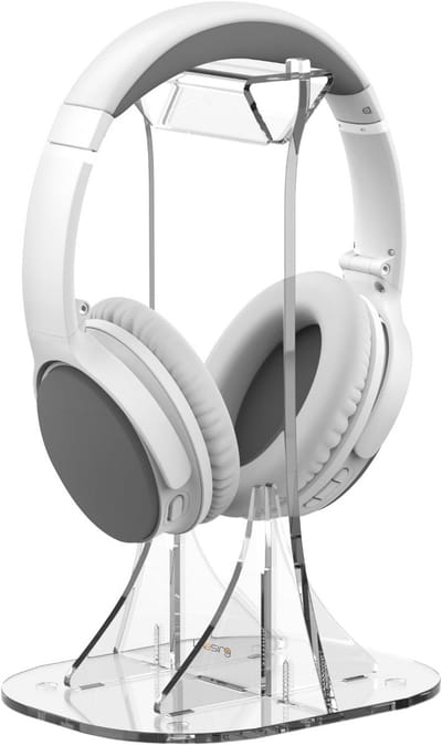Acryl Hoofdtelefoonstandaard voor Alle Hoofdtelefoonmaten - Desk Holder voor Gaming Hoofdtelefoons en AirPods Max
