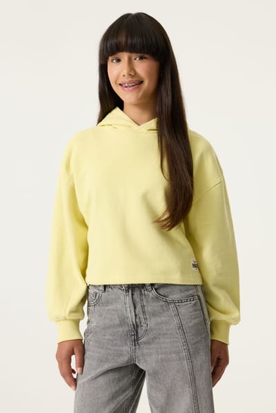 GARCIA Meisjes Tekst Print Sweater Geel Lange mouw