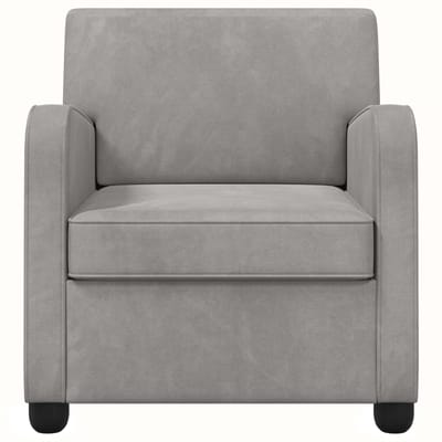 vidaXL - Fauteuil - Lichtgrijs - fluweel