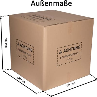 Kartonnen doos - Verzenddoos pakketdoos - Verhuizen verzenden opslag - 2-laags stevig karton - 60x60x60 cm - Bruin