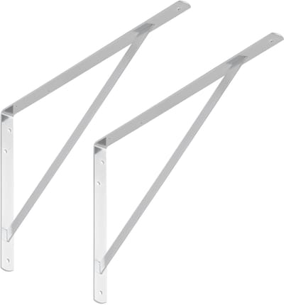 SOTECH set van 2 Plankdragers (500 x 325 x 30 mm, gegalvaniseerd, gepoedercoat), Plankdragers met dwarsbalk voor stabilisatie