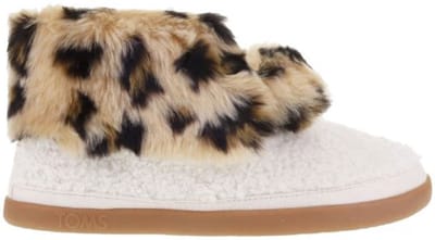 Toms Celeste natural faux shearling/ leopard pantoffel