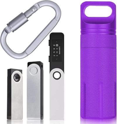 Beschermende Case voor Ledger Nano X Hardware Wallet - Waterdicht, Vuurvast en Duurzaam - Ideale Opberging voor Crypto en Digitale Valuta (Paars)