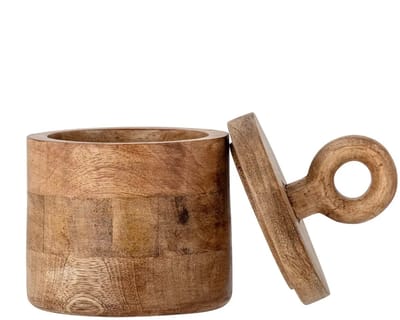 Bloomingville Voorraadpot mangohout naturel Nonnie 18cm