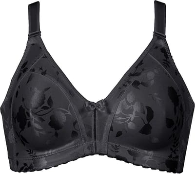 Naturana - Minimizer bh met bloemenpatroon - 5363 - Zwart - 75B