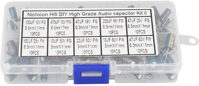 Elektrolytische Condensatoren - Componenten Set - Audio Circuits Bouwen - 10 Waarden Assortiment - 100 Stuks - N.v.t.