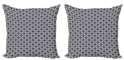 ABAKUHAUS Art Deco Kussenhoes Set – 2x40x40 cm – microvezel, dubbelzijdig