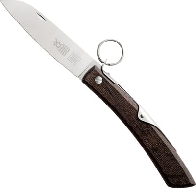 Robert Herder IBEX – Zakmes – Inklapbaar – Lemmet 120 mm – Carbonstaal – Heft Gerookt Eikenhout