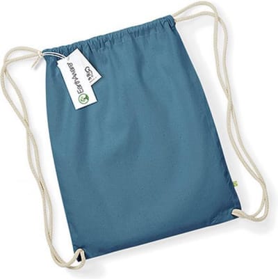 Westford Mill EarthAware® Organic Gymsac WM810 - Airforce Blue - 37 x 47 cm