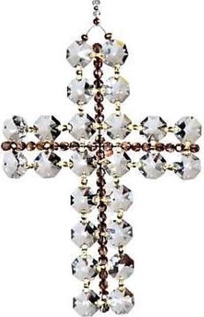 Suncatcher Raamhanger Kruis geheel uit octagon Crystallen van Swarovski