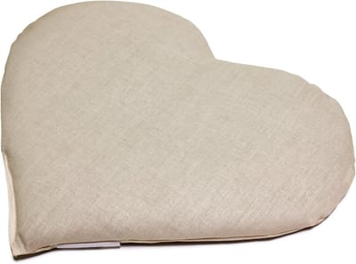 Harten warmte kussen 30x25 cm natuurlijke biologische stof rapssamen