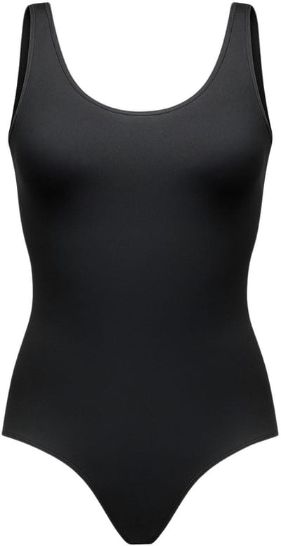 Dancer Dancewear® Balletpakje zwart | "Rondo" | voor meisje | Turnpakje | Balletpak | met brede schouderbandjes | Maat 140/146 – 12 jaar