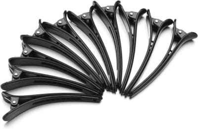 Cabantis Haarklemmen Platbek|Haarklem|Kapper|Stylingtool|Haarclip|10 stuks|Zwart